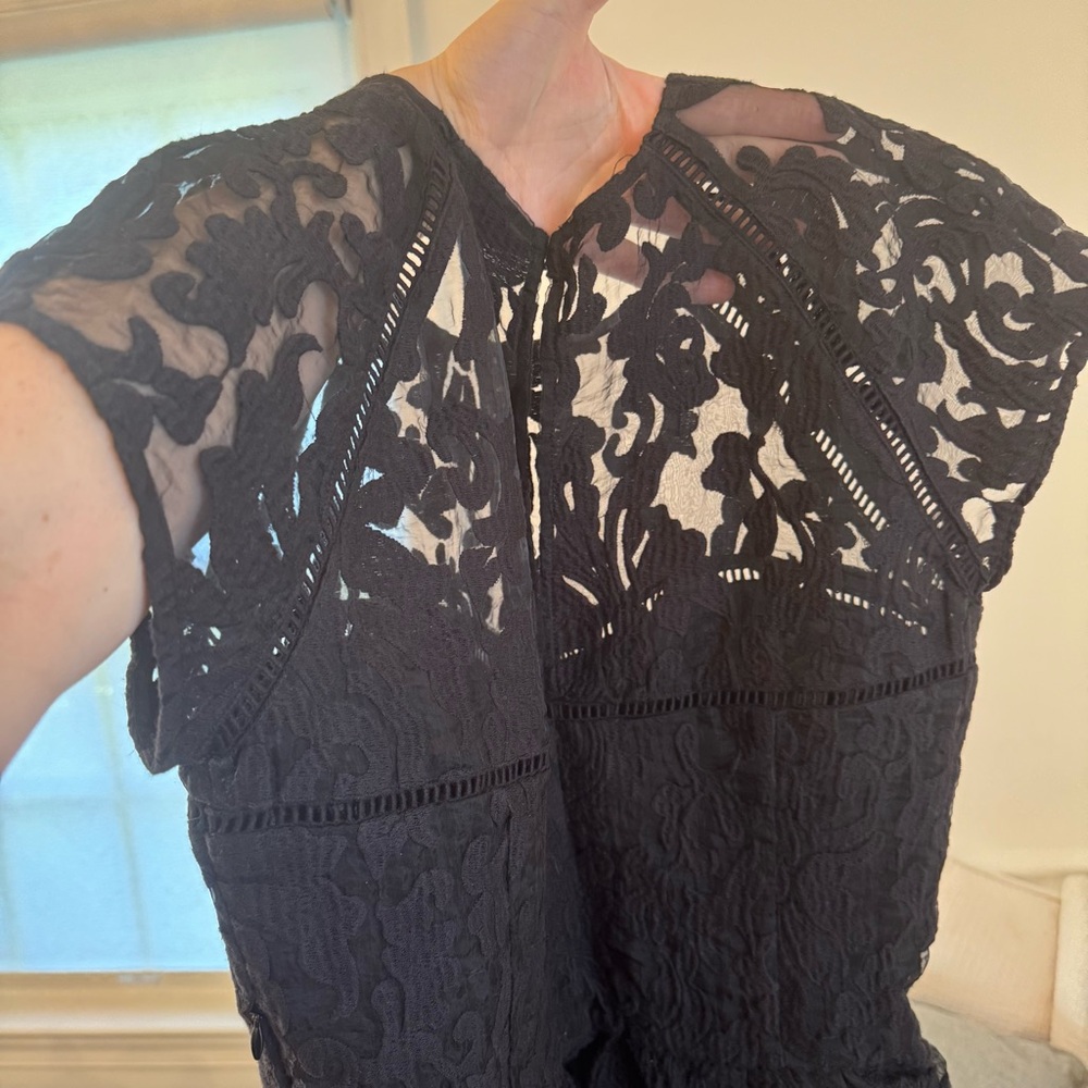 Dolce Vita Black Lace Short Sleeve Mini Dress size medium